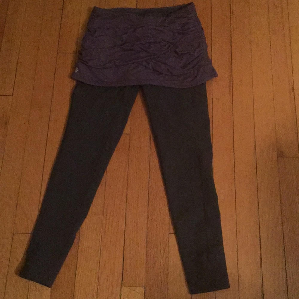 Athleta leggings and built in skirt